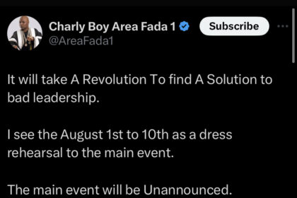 EndBadGovernance: It’ll Take Revolution To Find Solution To Bad Leadership - Charly Boy