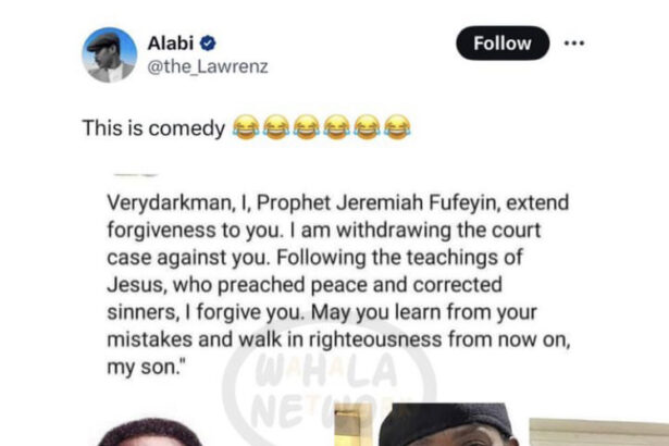 'I Forgive You, My Son' - Prophet Jeremiah Fufeyin Allegedly Withdraws Suit Against Verydarkman