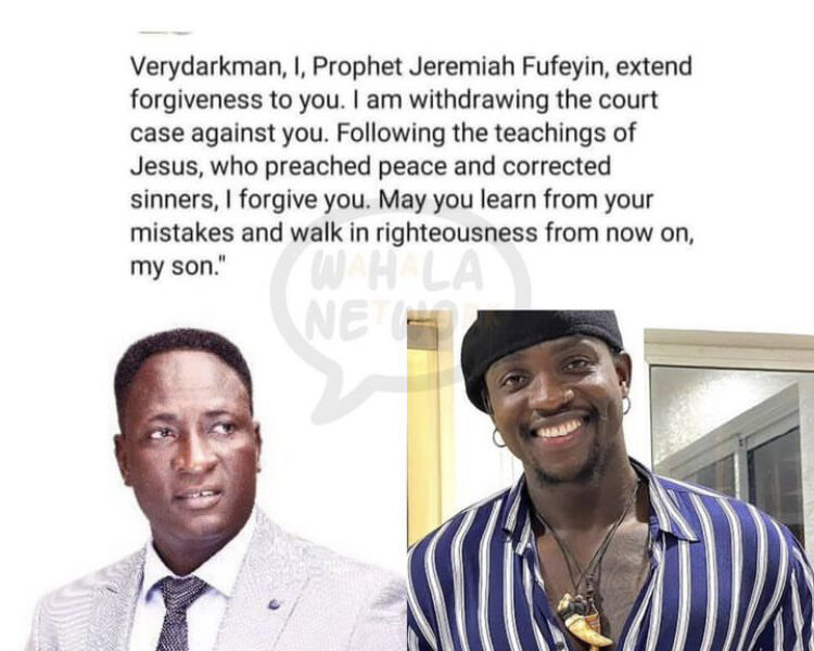 'I Forgive You, My Son' - Prophet Jeremiah Fufeyin Allegedly Withdraws Suit Against Verydarkman