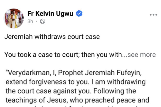 Miracle Products: Fufeyin's Withdrawal Of Lawsuit Exposes His Guilt - Fr Kelvin Ugwu Asserts