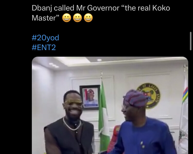 Sanwo-Olu Hosts D'Banj Ahead Of Highly-Anticipated Album Launch