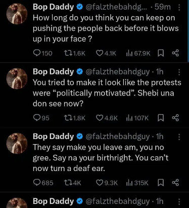 “You Can’t Turn Deaf Ear” - Falz Urges Tinubu To Address National Protests Before It's Too Late