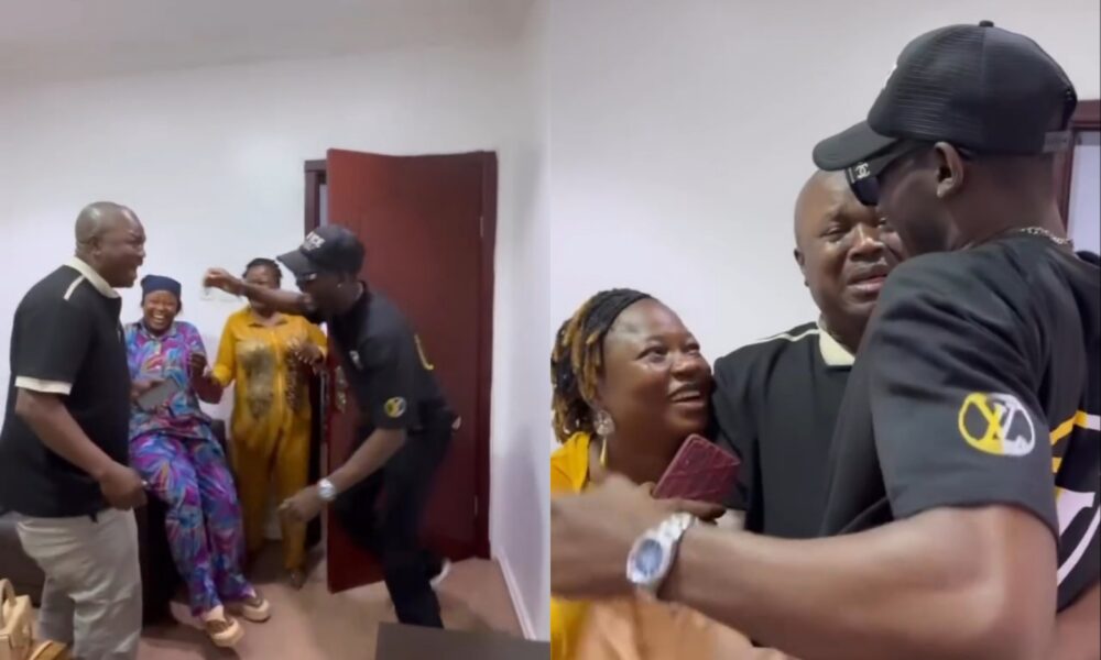 Emotional Moment Man Flew From Canada to Surprise His Dad in Nigeria After 15 Years Apart (Video)