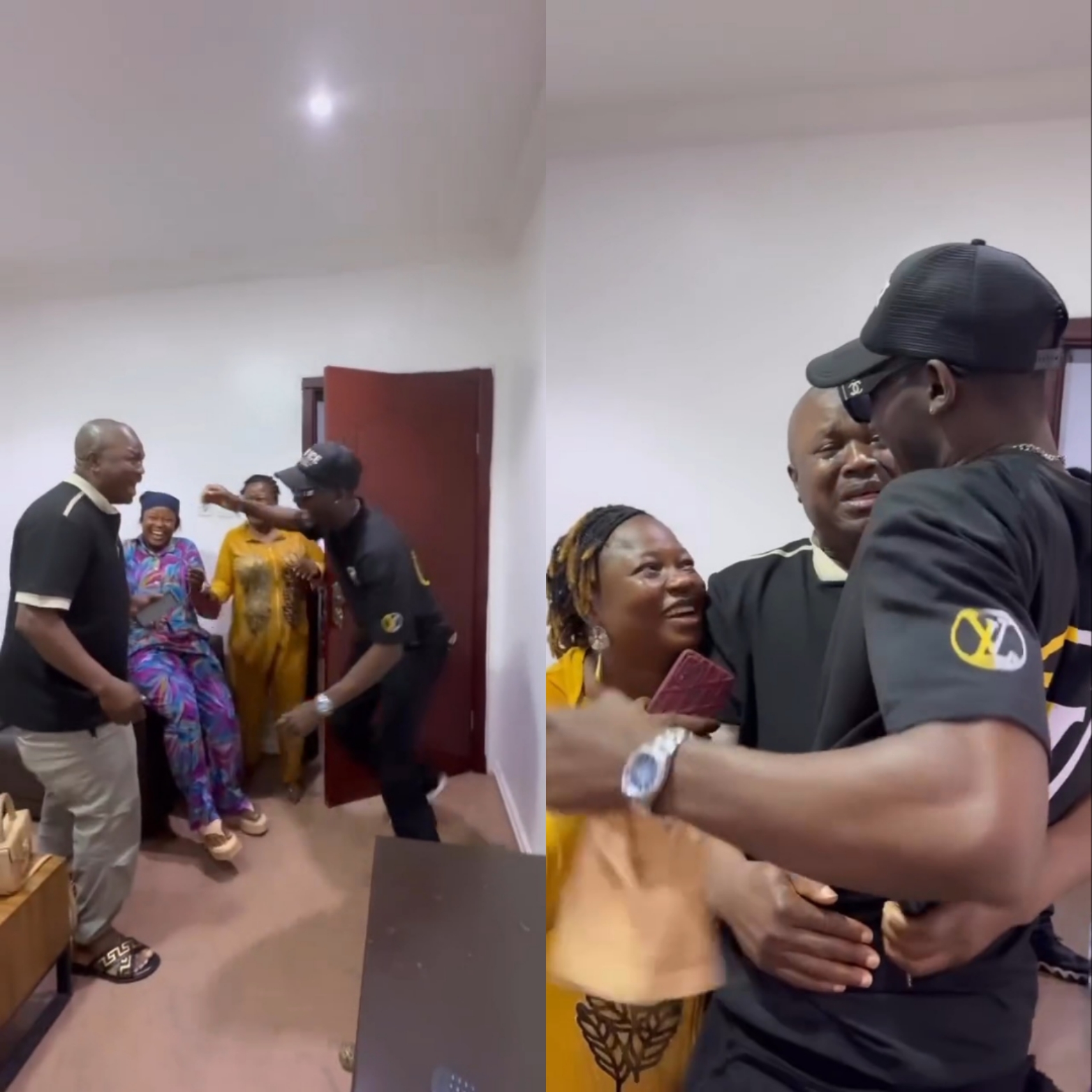 Emotional Moment Man Flew From Canada to Surprise His Dad in Nigeria After 15 Years Apart (Video)