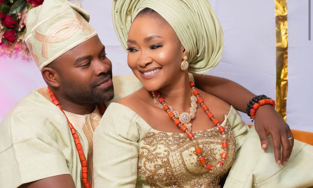 Gabriel Afolayan and wife mark first wedding anniversary in stunning photos