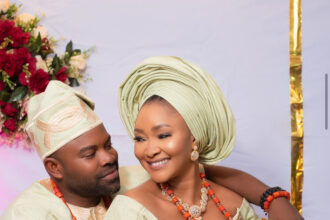 Gabriel Afolayan and wife mark first wedding anniversary in stunning photos