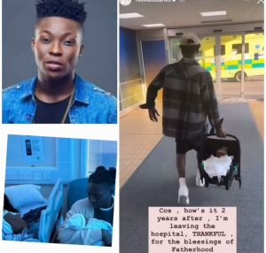 Singer, Reekado Banks Welcomes First Child Same Day He L0st His Mum 2 Years(VIDEO)