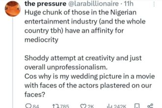 “Why is my wedding Picture in a movie?” – Woman loses cool as she calls out Nigerian filmmakers