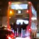 Four foolish youths spark outrage with their dangerous bus stunt