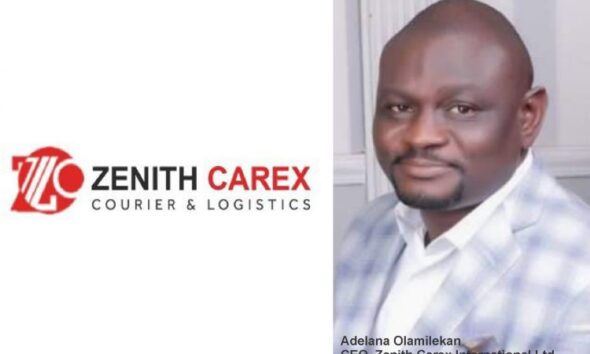 Zenith Carex International CEO, Adelana Olamilekan and the company's logo