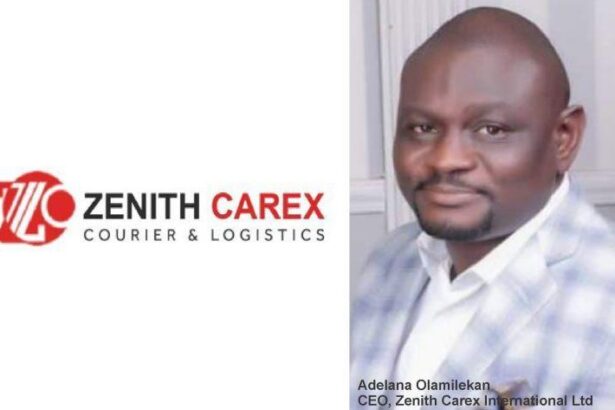 Zenith Carex International CEO, Adelana Olamilekan and the company's logo