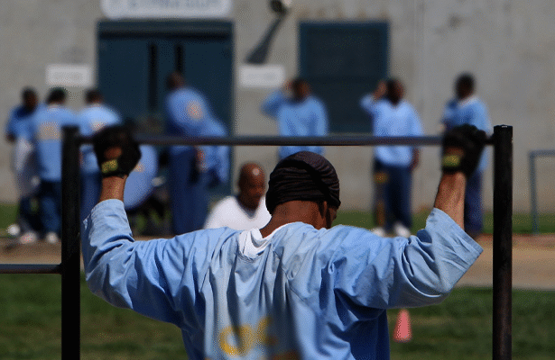 Black U.S. prison inmates used to illustrate the story [Credit; CNN]