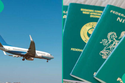 Airplane and Nigerian Passport