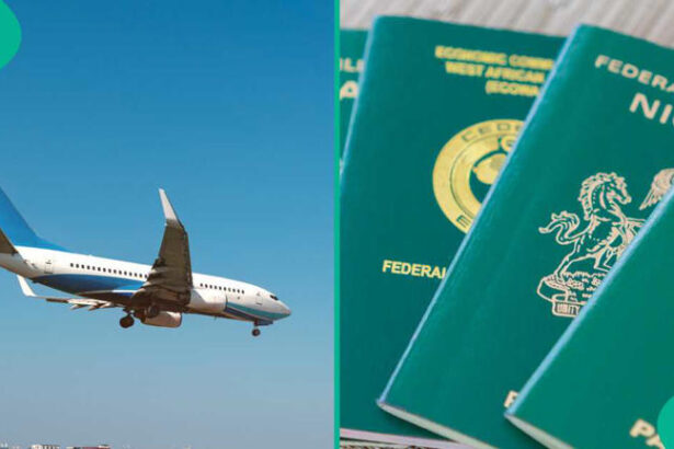 Airplane and Nigerian Passport