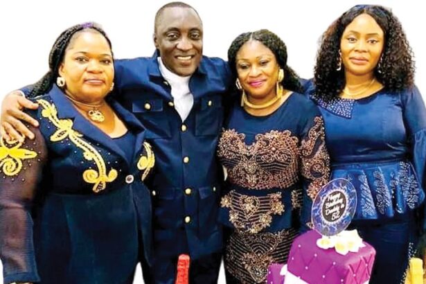 Pastor Joseph Apata and his 3 wives