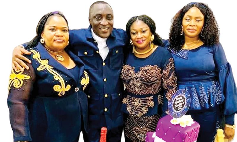 Pastor Joseph Apata and his 3 wives