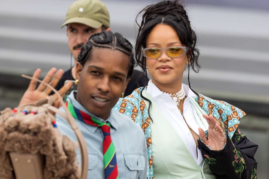 Pregnant Rihanna and A$AP Rocky Show Off Their Signature Style at Dior's Paris Fashion Week Show