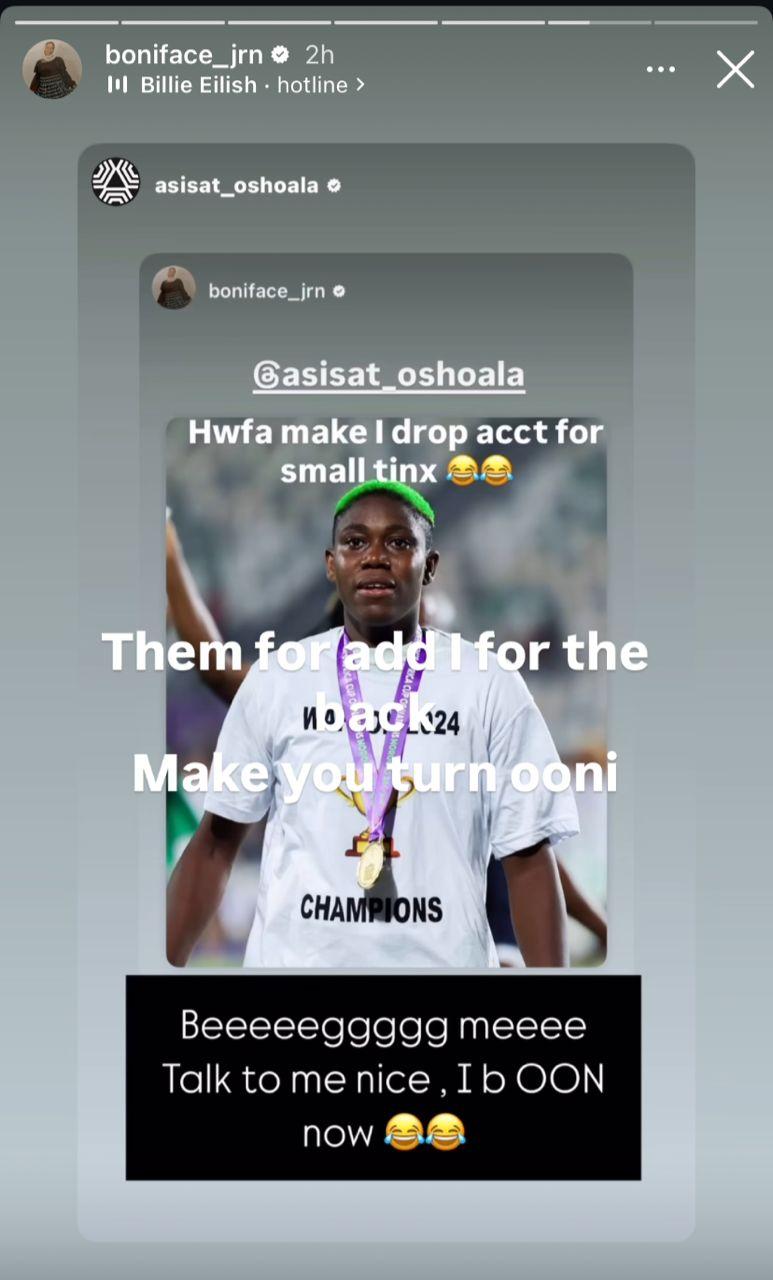$100,000 cash gift: Boniface makes a request to Oshoala after Super Falcons’ WAFCON payday