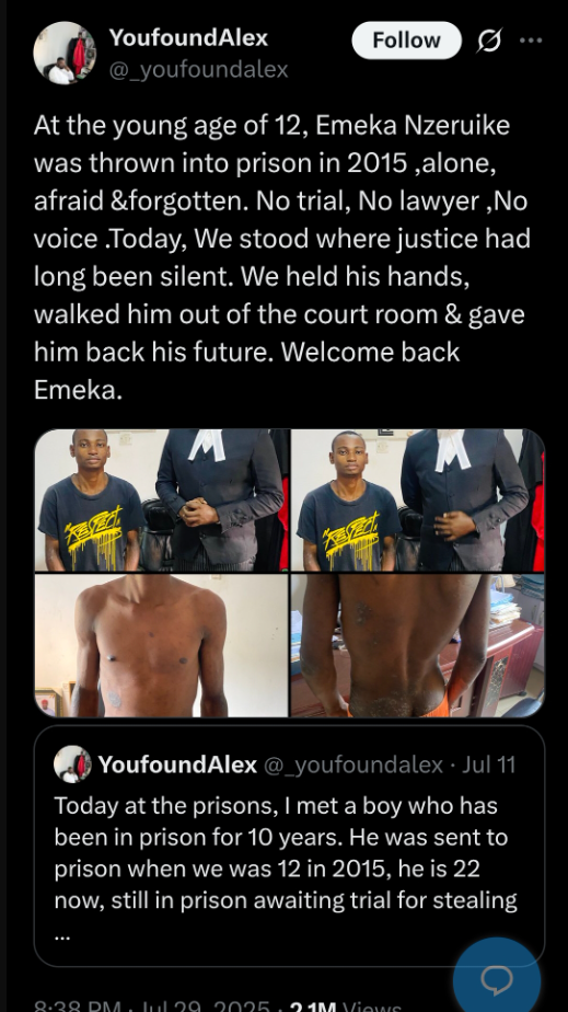 12-Year-Old Arrested for Theft in 2015 Freed After 10 Years Without Trial