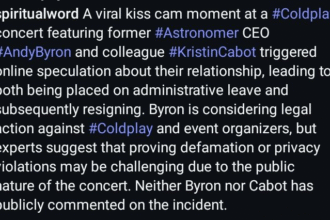 Andy Byron Threatens Legal Action Against Coldplay Over Viral Kiss Cam Video