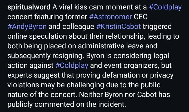 Andy Byron Threatens Legal Action Against Coldplay Over Viral Kiss Cam Video