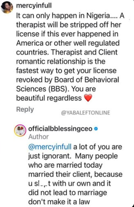 Blessing CEO Fires Back at Critic Over Claims She’d Lose License Abroad for Dating Client
