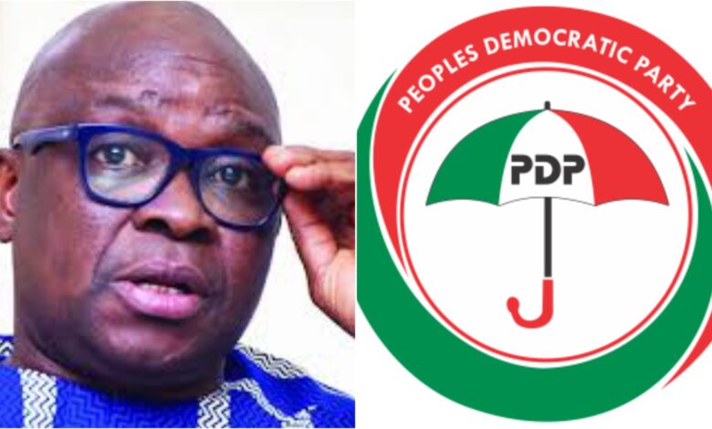 BREAKING: Fayose Predicts PDP’s Likely Finish in 2027 Polls