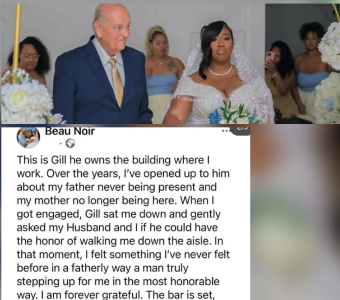 Bride Moved to Tears as Landlord Walks Her Down the Aisle