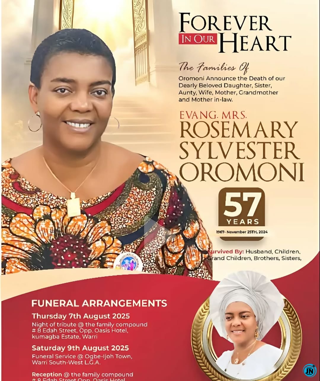 Burial plans announced for Sylvester Oromoni’s mother, three years after son’s death