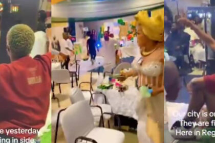 Chaos at Wedding as Lady Crashes Ceremony, Claims Groom Is Her Boyfriend
