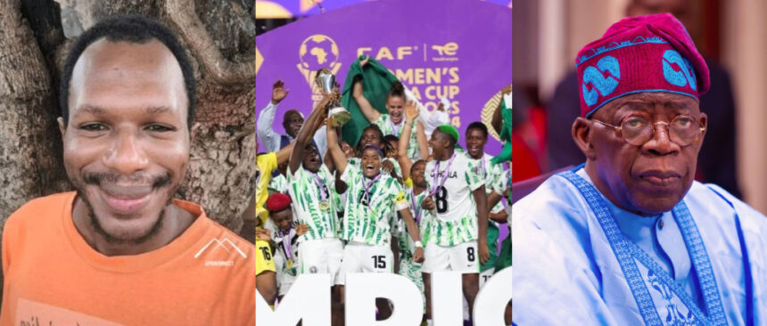 Daniel Regha Slams Tinubu Over Super Falcons’ $100k Reward, Says It’s A Misuse of Public Funds