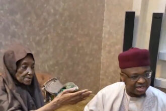Details emerge as former minister meets Buhari’s 104-year-old nanny [PHOTO, VIDEO]