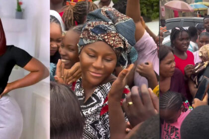 Fans Go Wild For Destiny Etiko After Filming Wraps In Abuja