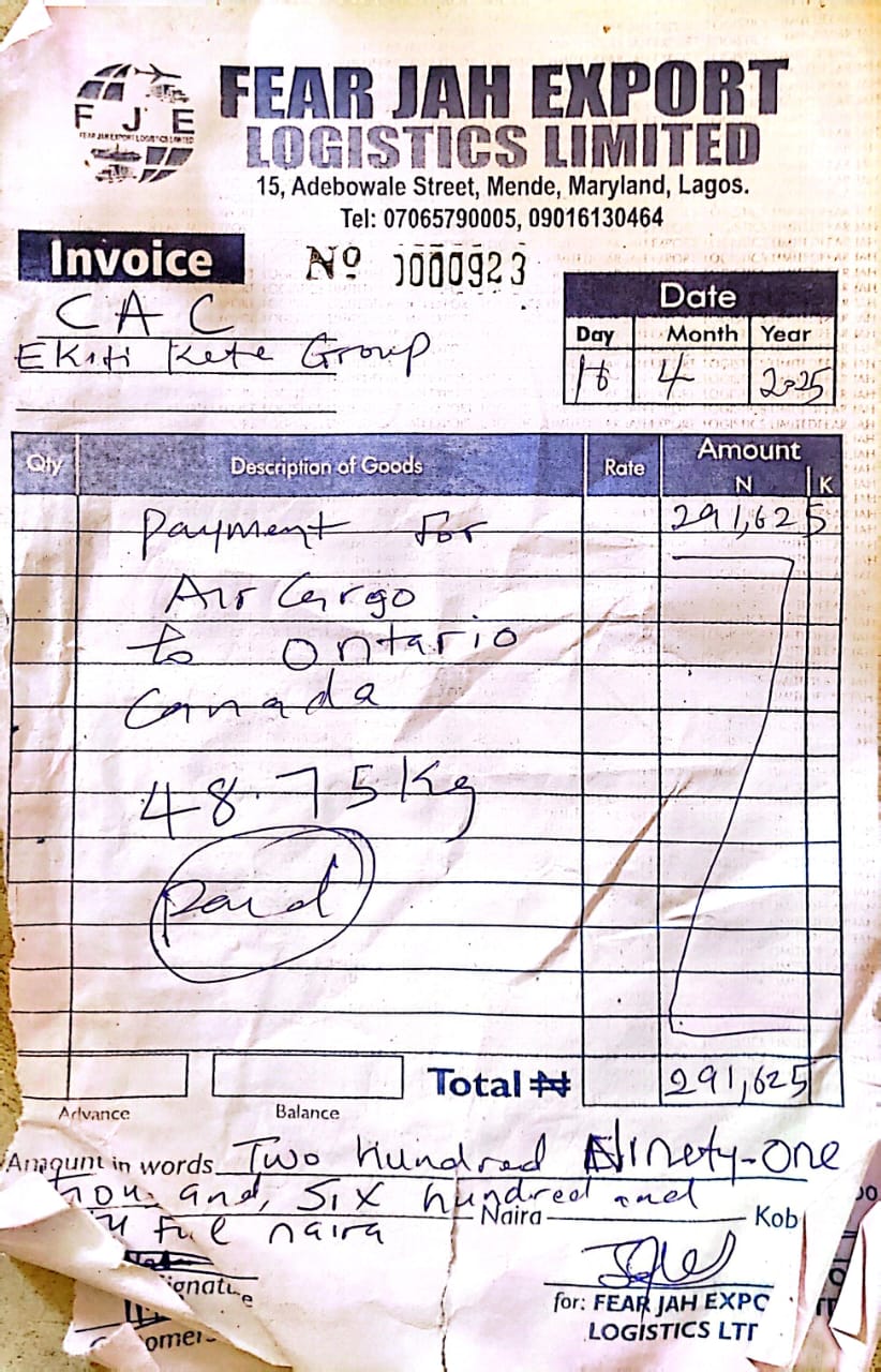 From Nigeria to Canada: Irony of a business name as ‘Fear Jah’ sits on customers’ goods