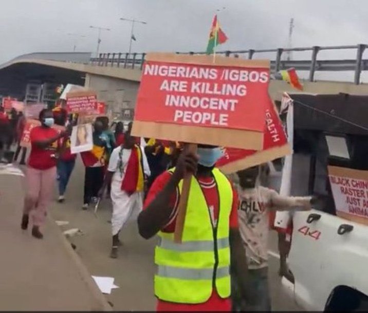 Ghanaians stage fresh protests, demand deportation of Nigerians