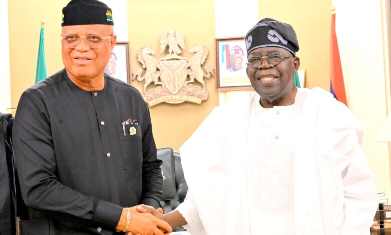 JUST IN: Akwa Ibom Gov Umo Eno visits Tinubu [PHOTOS]