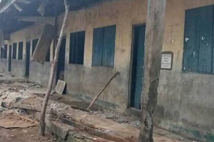 JUST IN: Teacher injured as old primary school collapses in Rivers community