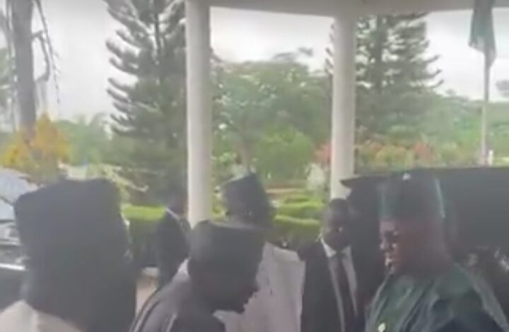 JUST IN: VP Shettima Arrives State House for APC NEC Meeting