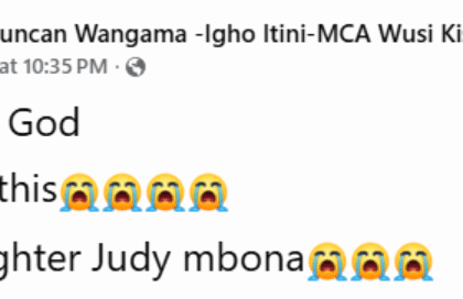 Kenyan Lawmaker Devastated as Newborn Daughter Dies Days After Wife’s Burial