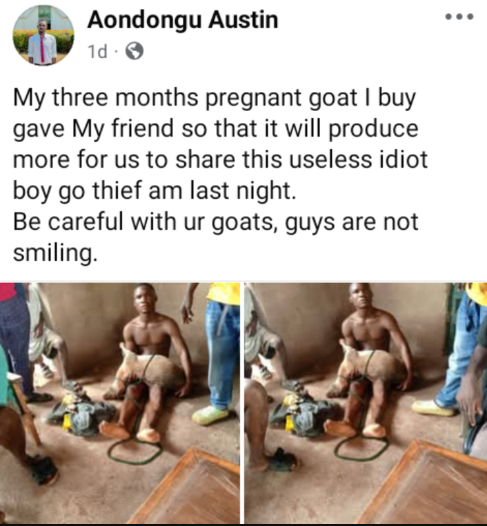 Nigerian Man Catches Suspect Who Allegedly Stole His Pregnant Goat