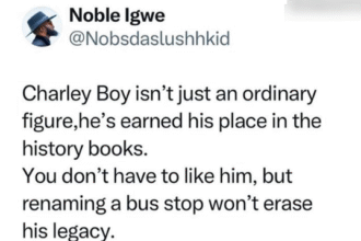 Noble Igwe Defends Charly Boy as Lagos Renames Iconic Spot After Olamide