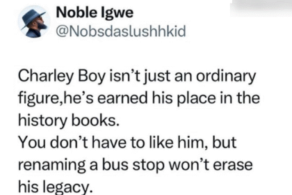 Noble Igwe Defends Charly Boy as Lagos Renames Iconic Spot After Olamide