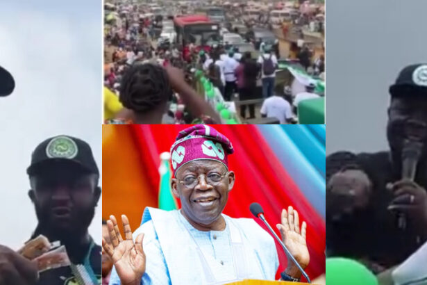 Seyi Law and Zack Orji Campaign for Tinubu in Abuja, Share ₦500 and Biscuits