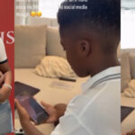 Tiwa Savage Warns Son As She Gifts Him Iphone On 10th Birthday