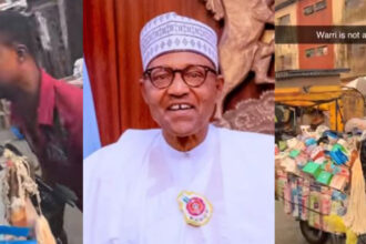 Trader Bursts Into Tears in Warri Market, Mourns Buhari Mid-Business
