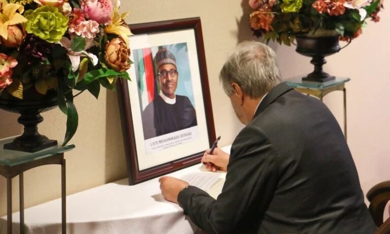 UN Sec-Gen Guterres Signs Condolence Register for Buhari, Says Africa Lost Statesman