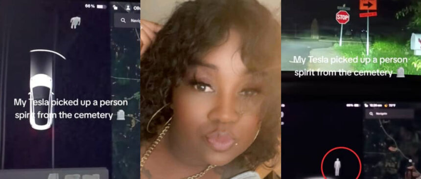 Woman Stunned as Tesla Allegedly Detects Ghost Outside Boyfriend’s House Near Cemetery