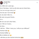 “You Are Mine Forever” – Nigerian Man Rents Billboard to Celebrate Wife After Wedding’