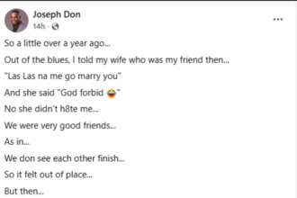 “You Are Mine Forever” – Nigerian Man Rents Billboard to Celebrate Wife After Wedding’