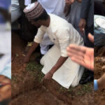 Yusuf Buhari Performs Final Rites At Father’s Grave, Touches Hearts Online